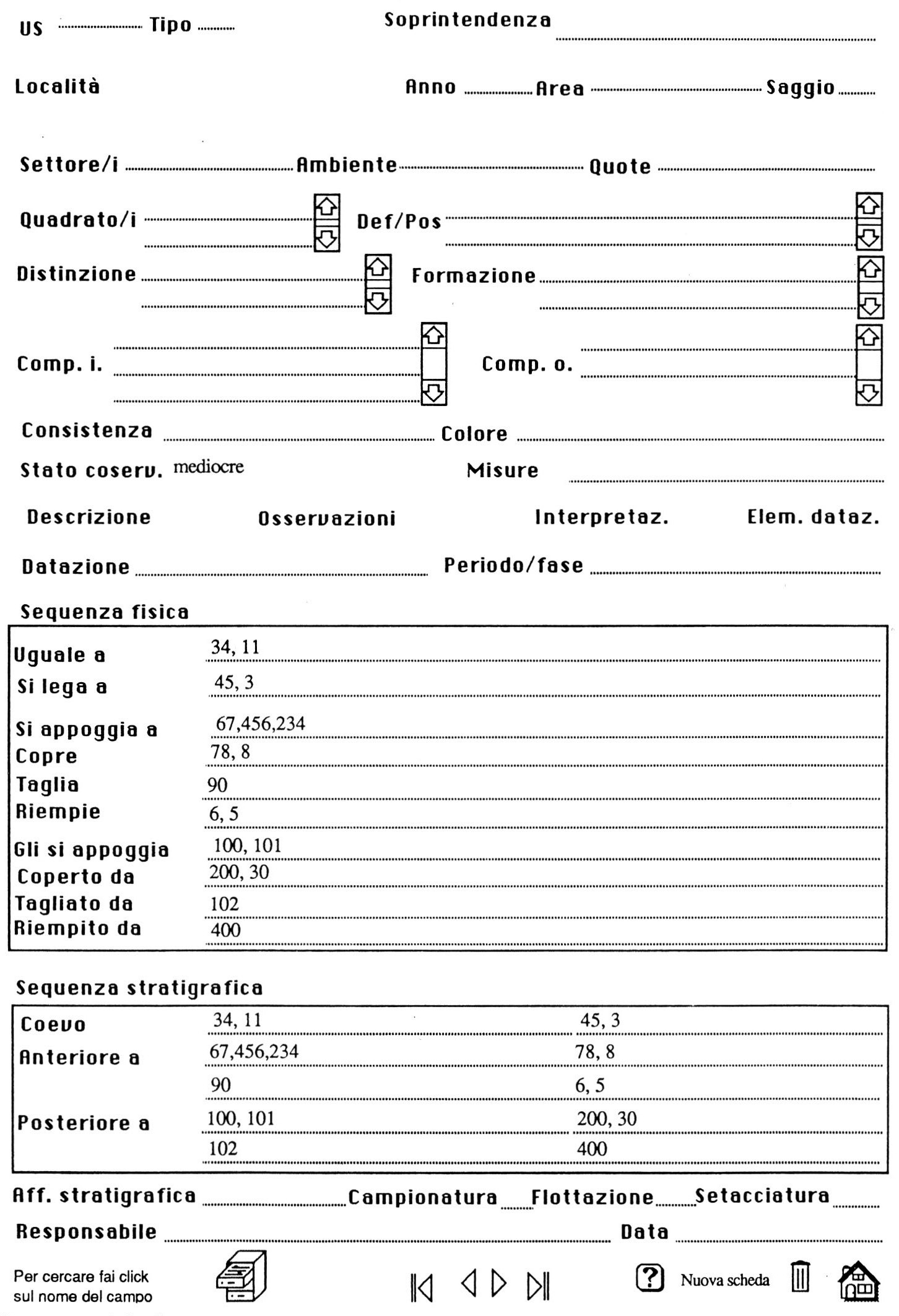 Fig. 13 - Scheda US.