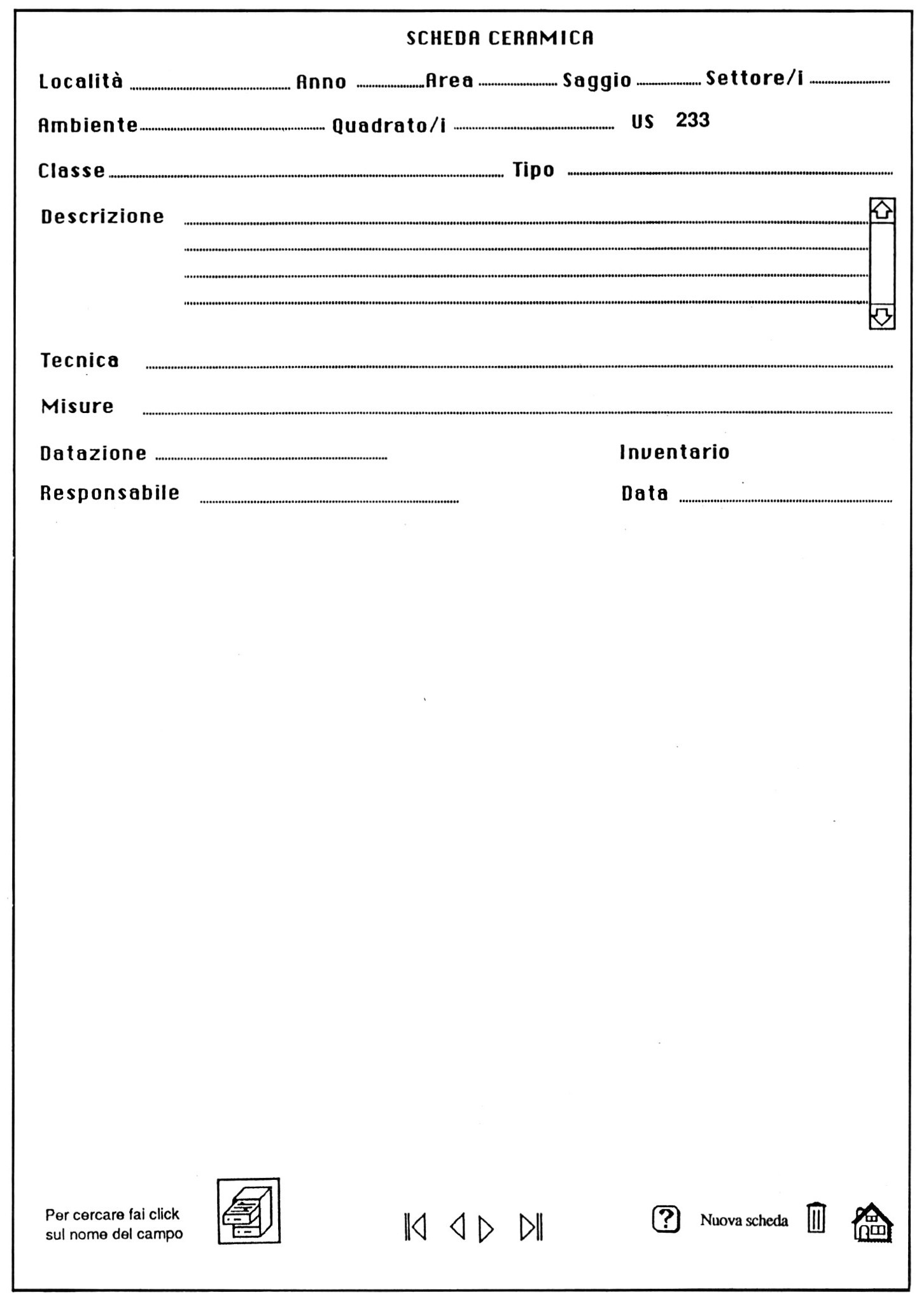 Fig. 17 - Scheda ceramica.