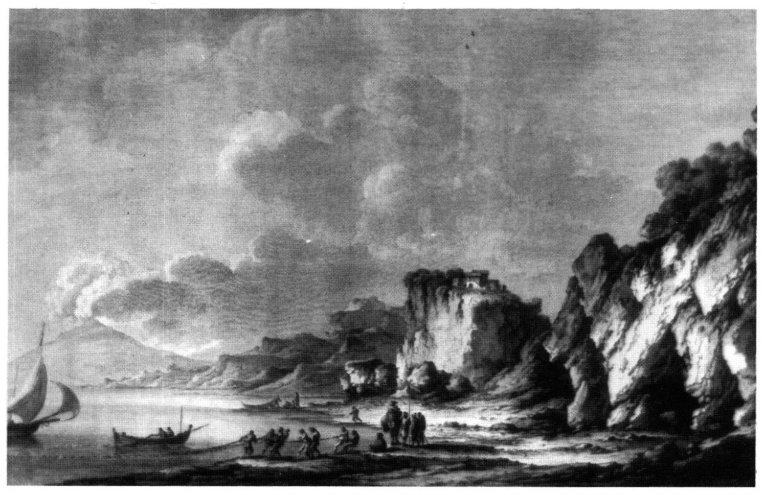 Fig. 4 - « Vue des Rochers et de la marine de Bova près le cap Spartivento » (da SAINT-NON J.B.).