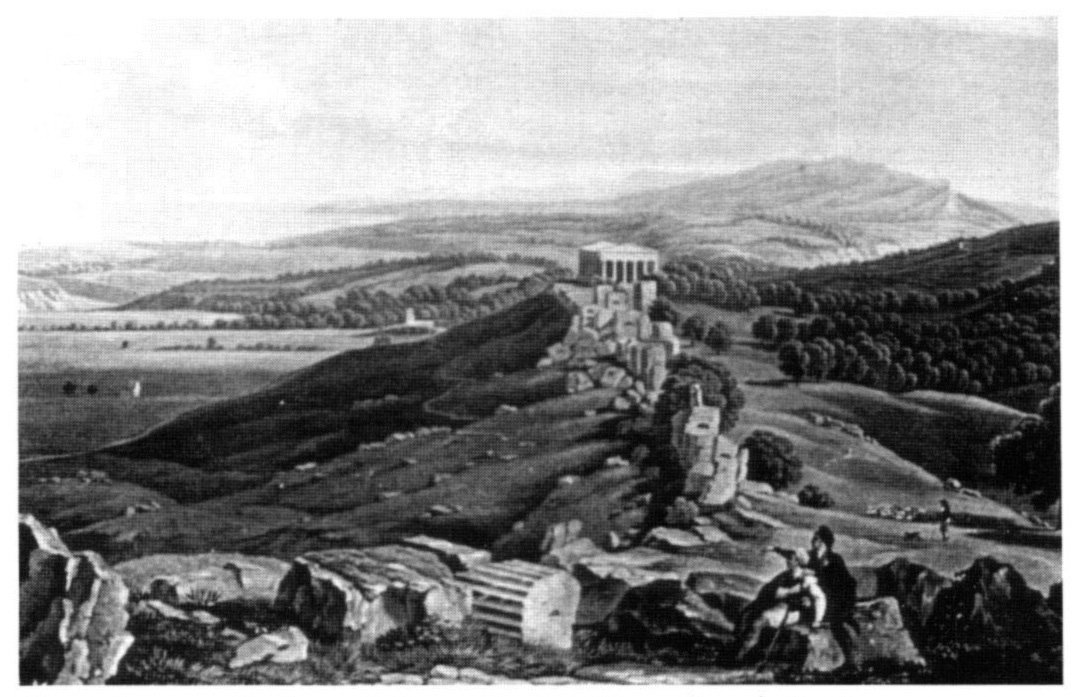 Fig. 14 - «Veduta della valle dei Templi» di J. Goldicutt.