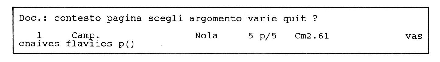 Fig. 16 – Progetto CAIE: risultato che risponde alla richiesta indicata nella Fig. 15.