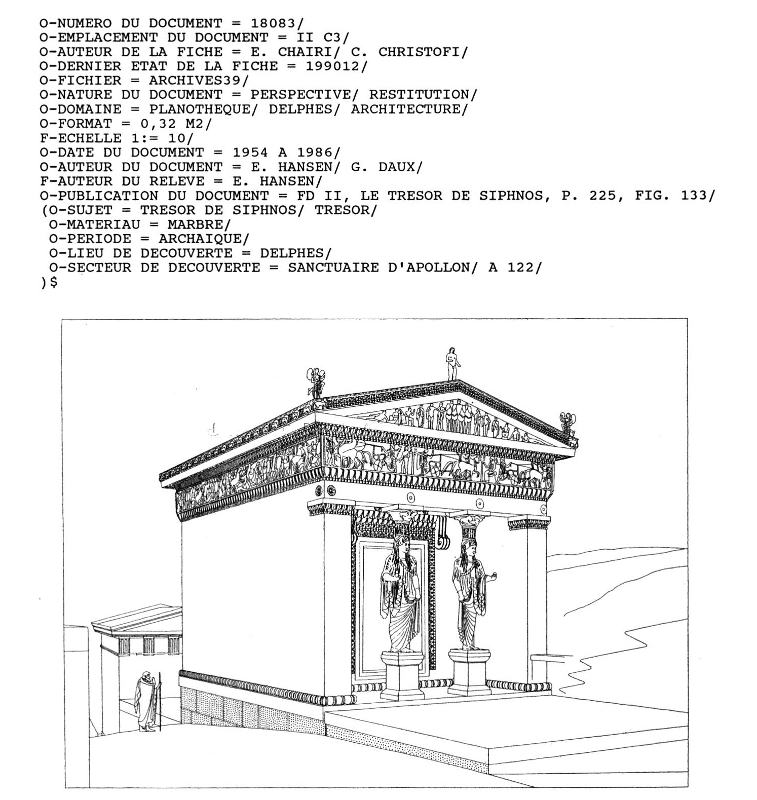 Fig. 1 - Analyse du dessin 18083.