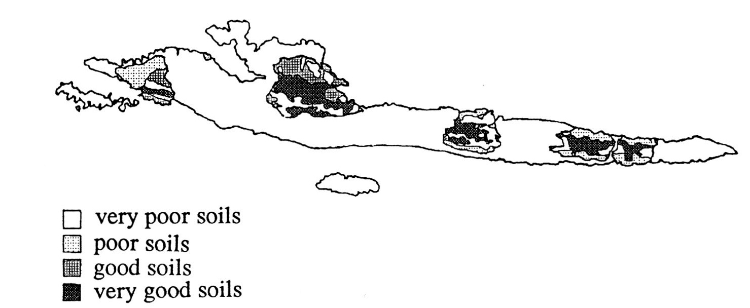 Fig. 4 - Soils within major hillfort territories.