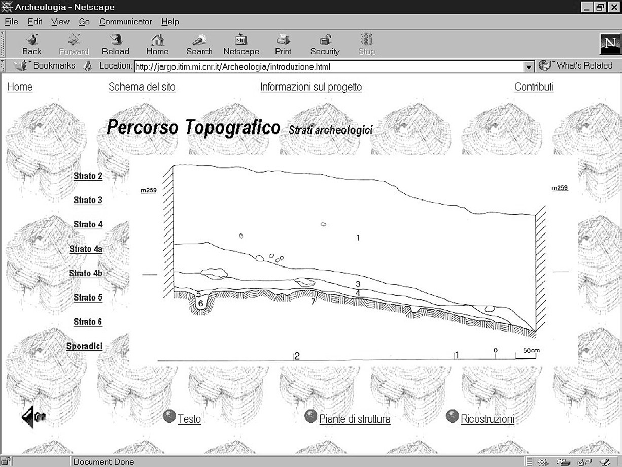 Fig. 7 – Percorso topografico: lestrutture rinvenute nel settore III.