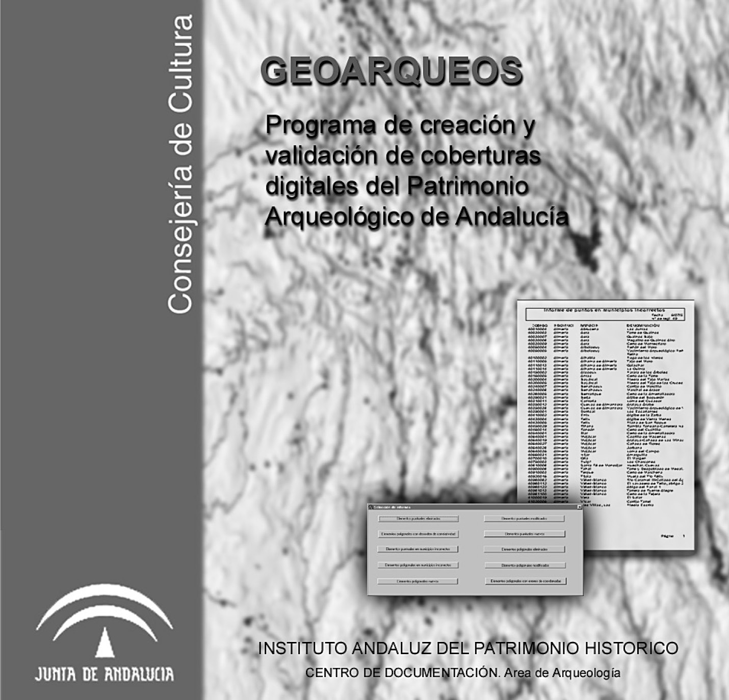 Fig. 5 – Cover page of GeoARQUEOS.