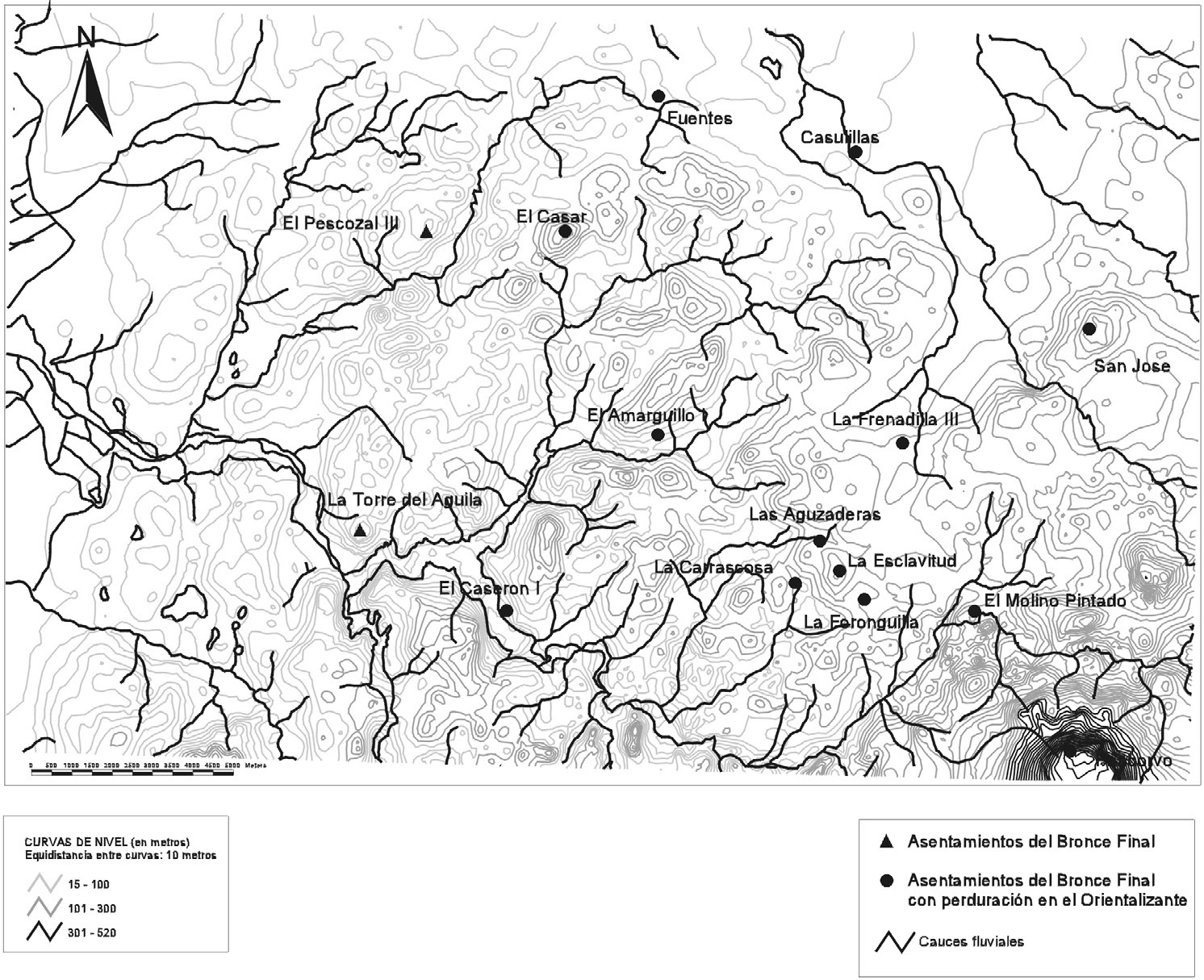 Fig. 6 – Asentamientos del Bronce Final.