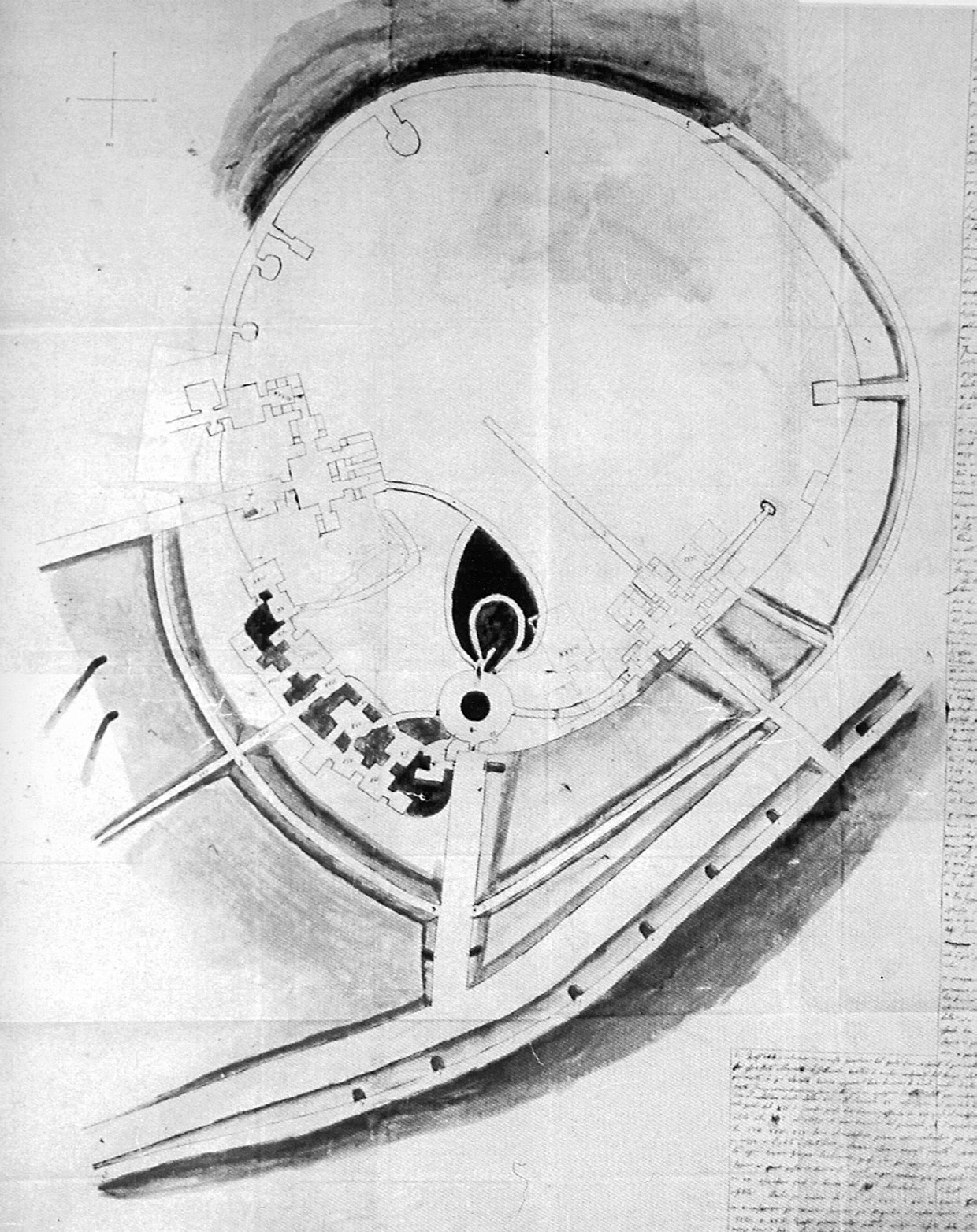 Fig. 8 – Chiusi, Poggio Gaiella. Rilievo del tumulo eseguito da Don Luigi Dei.