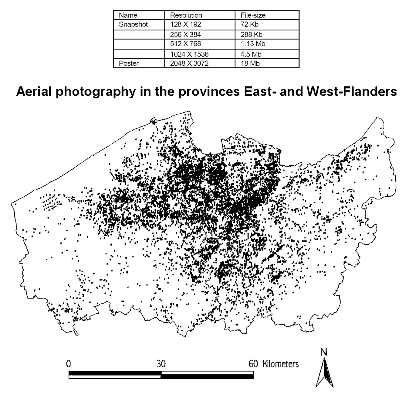 Fig. 2 – Aerial photography in the provinces East-and West-Flanders.