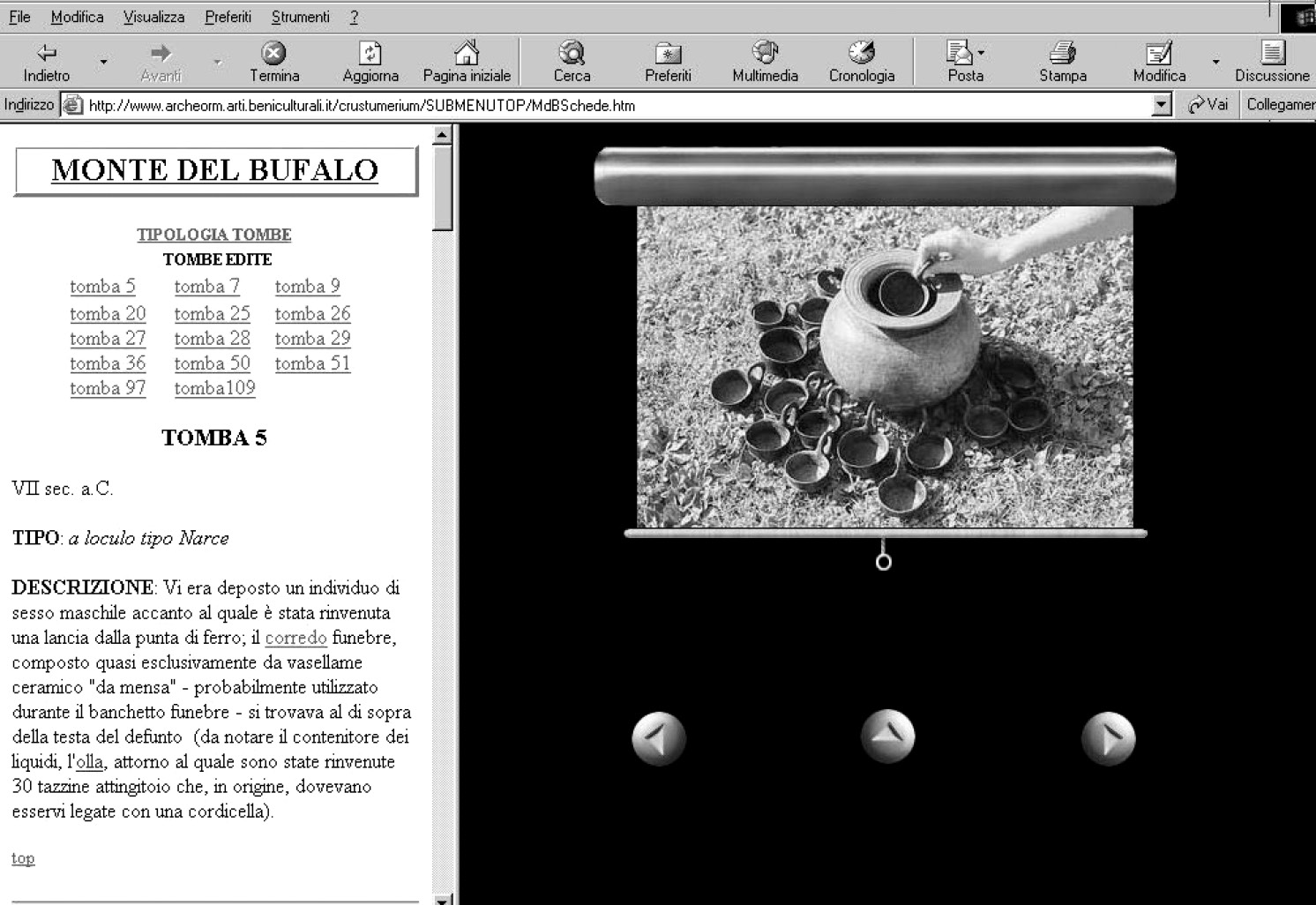 Fig. 3 – Scheda Submenu topografico.