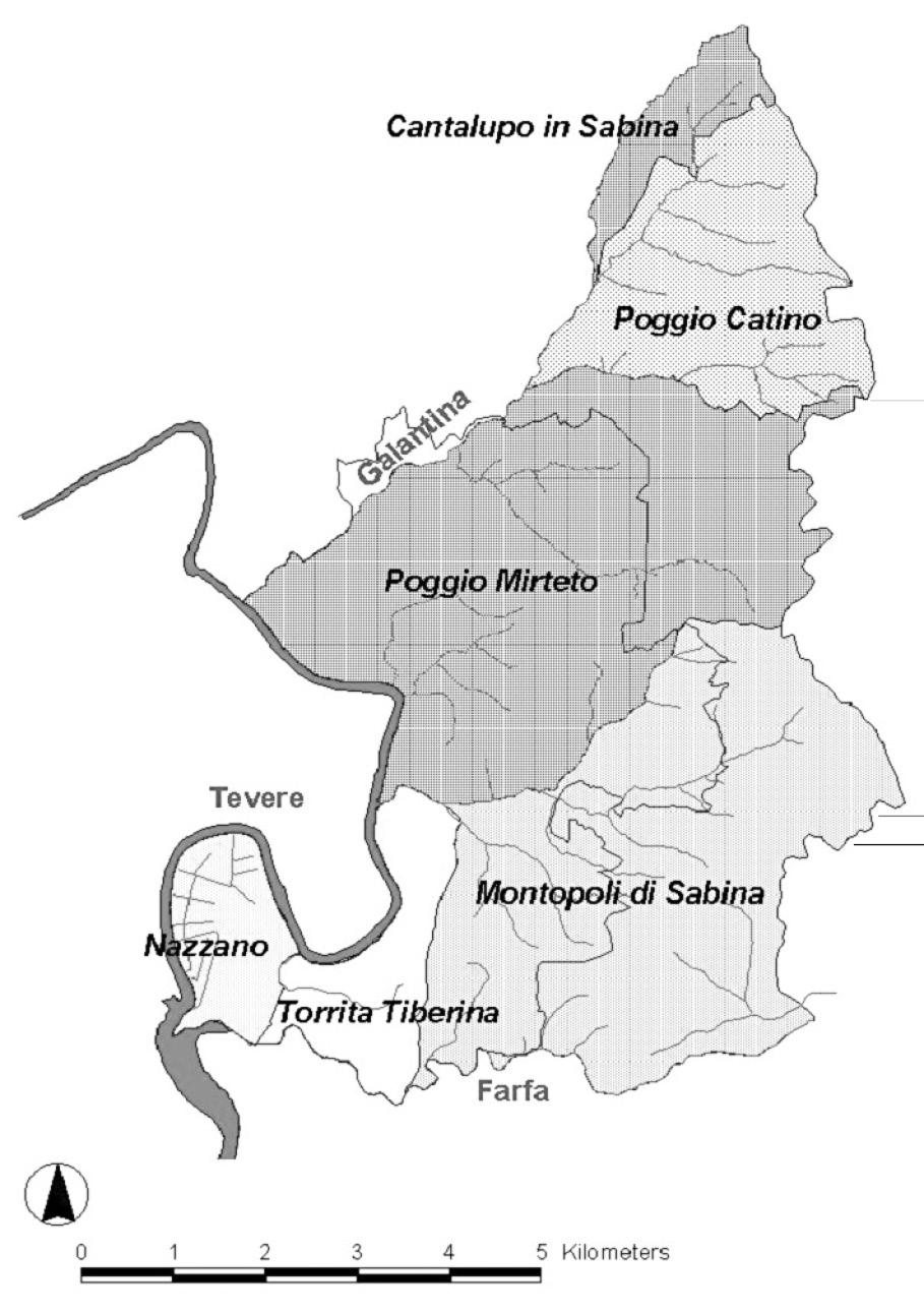 Fig. 1 – Area geografica interessata dal Progetto Galantina.