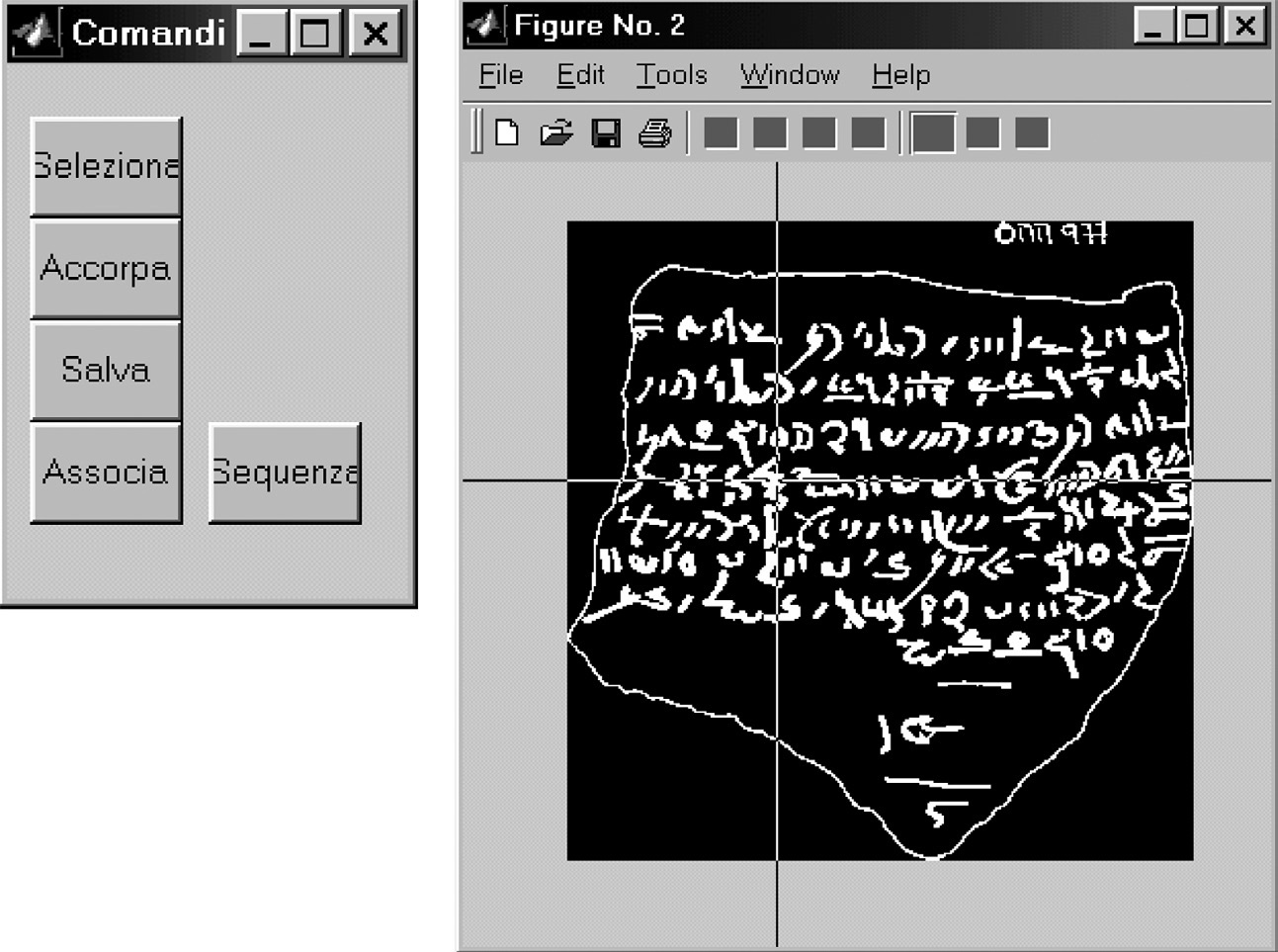 Fig. 10 – Programma per la selezione dei caratteri.