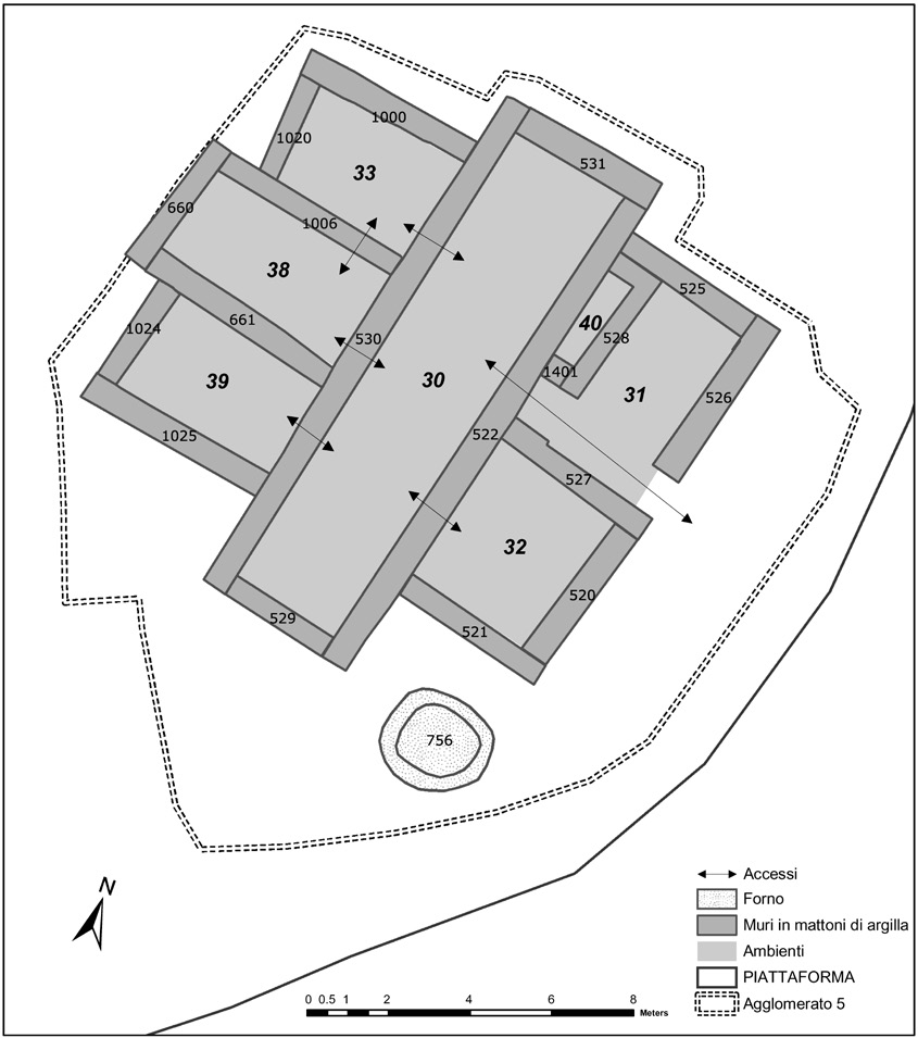 Fig. 13 – HD-6. Pianta dell’agglomerato B5.