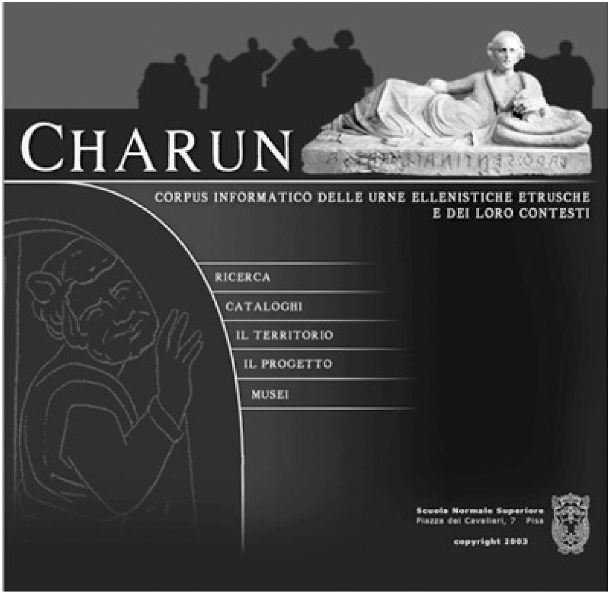 Fig. 1 – La homepage di Charun.