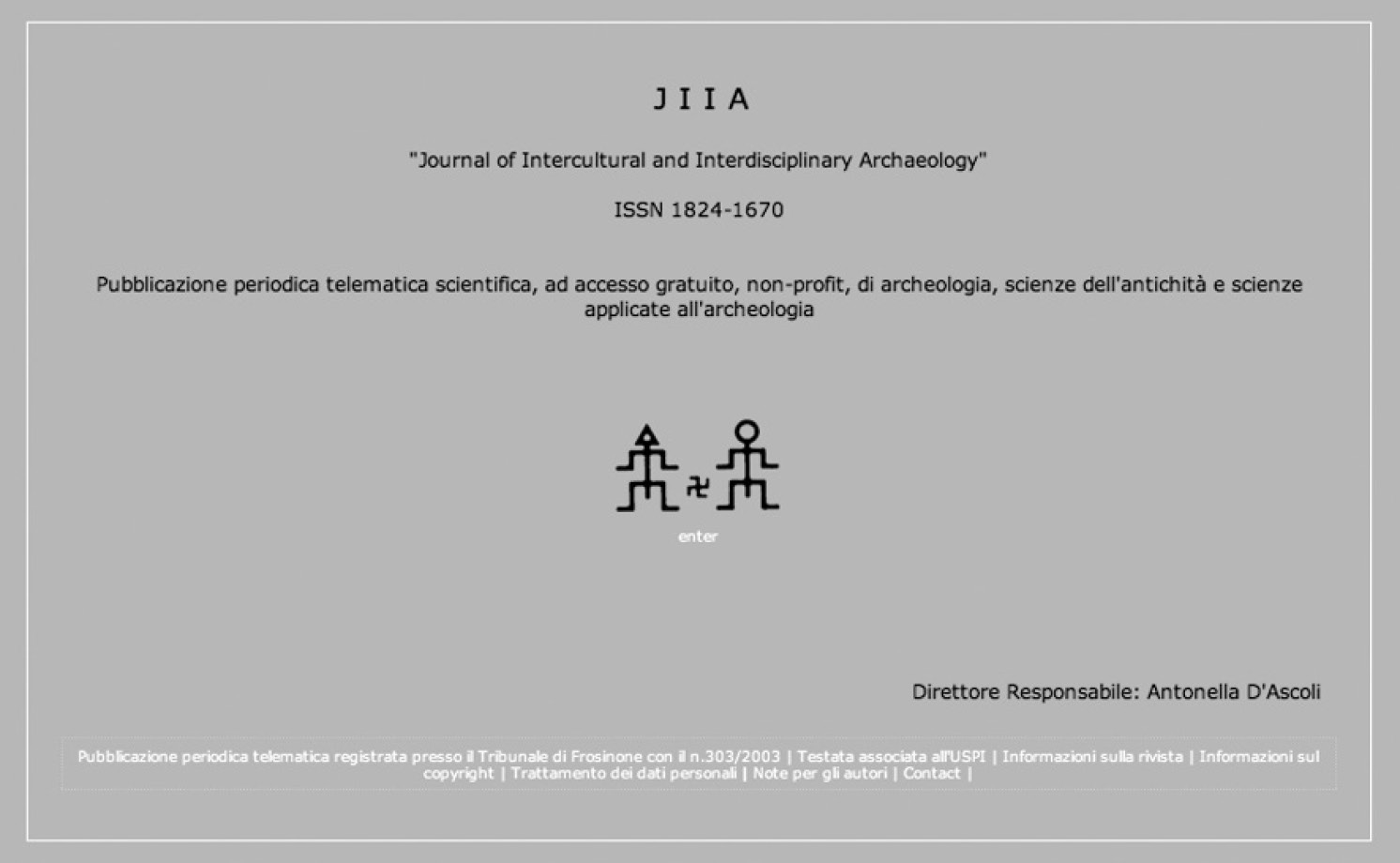 Fig. 4 – JIIA, versione 01, home page.