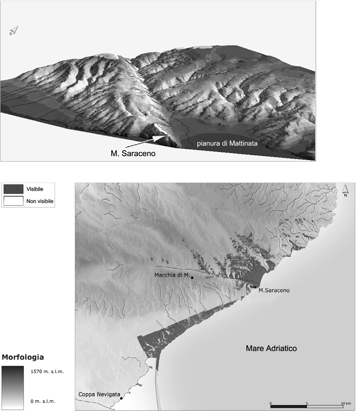 Fig. 14 – Monte Saraceno. Viewshed Analysis.