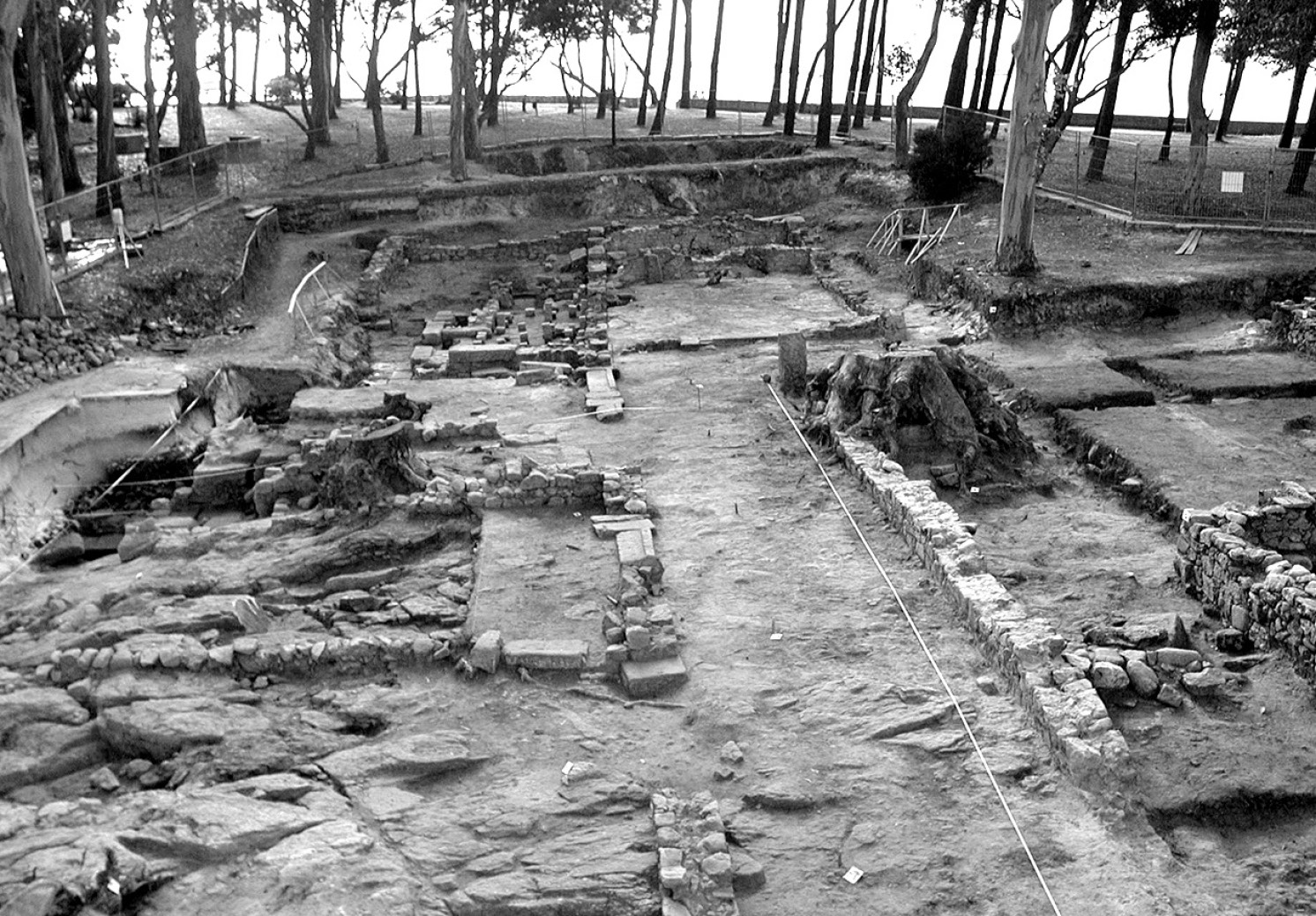 Fig. 1  – Vista general de la excavación dela villa romana de Toralla.