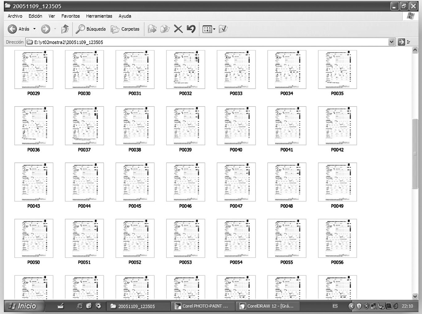 Fig. 6 – Bases digitalizadas listas para el procesado.