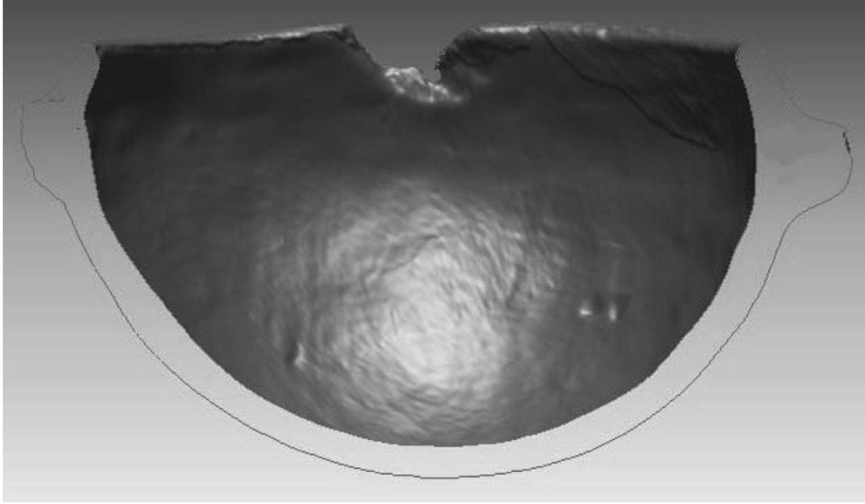 Fig. 9 – The profile of vessel is drawn from the polygon model.