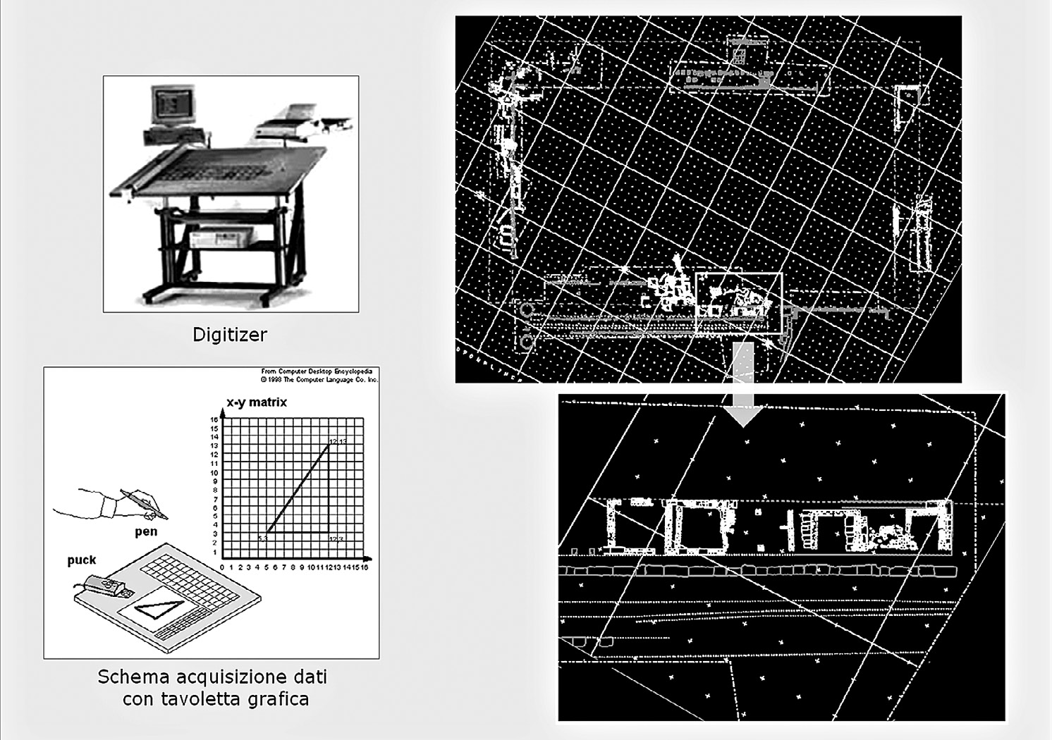 Fig. 1 – Agora nord. Acquisizione dei dati grafici con il software di cartografia numerica Geodis.