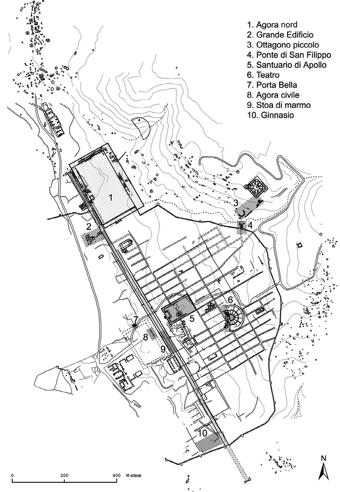 Fig. 4 – Hierapolis di Frigia. Pianta generale della città.