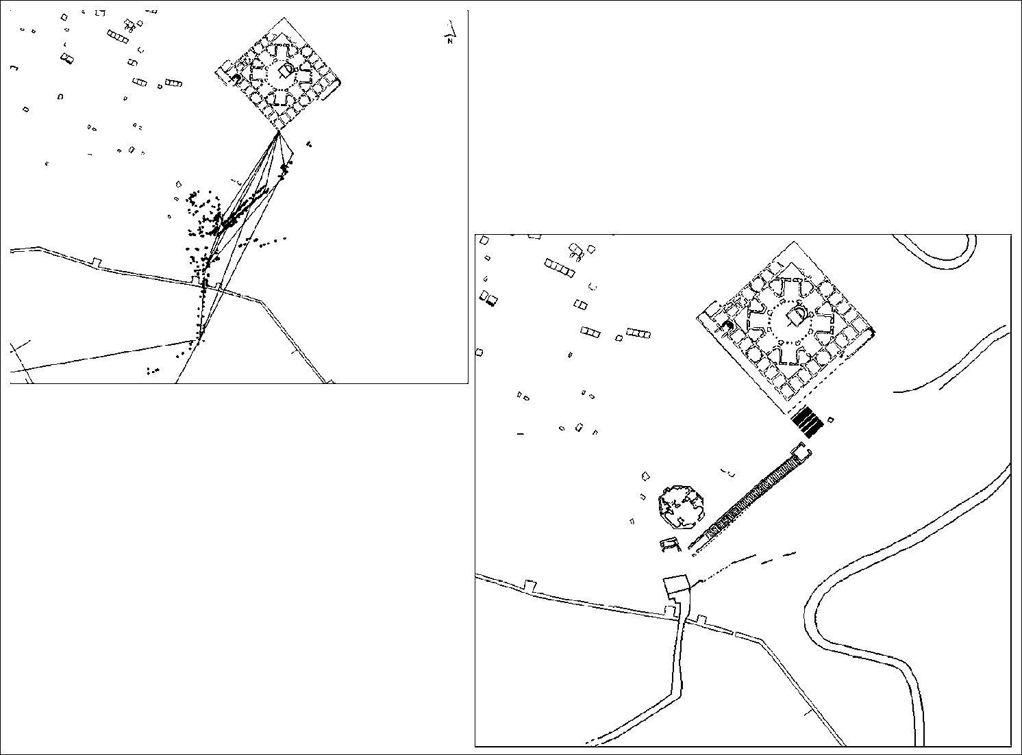 Fig. 10 – Integrazione del rilievo generale. Aree dell’Ottagono Piccolo e del Ponte di San Filippo.