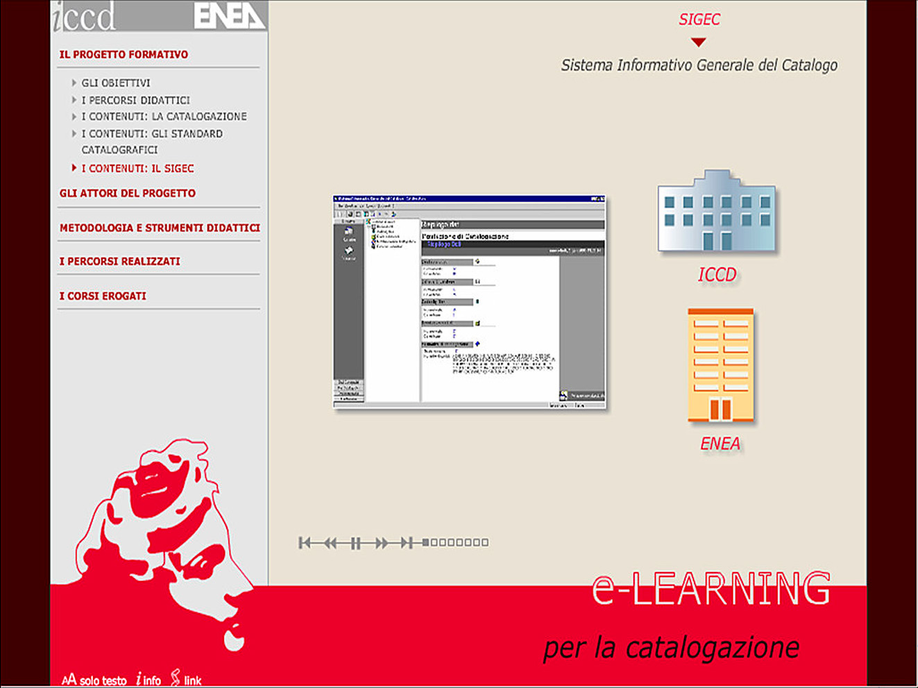 Fig. 3 – SIGEC e-learning website.