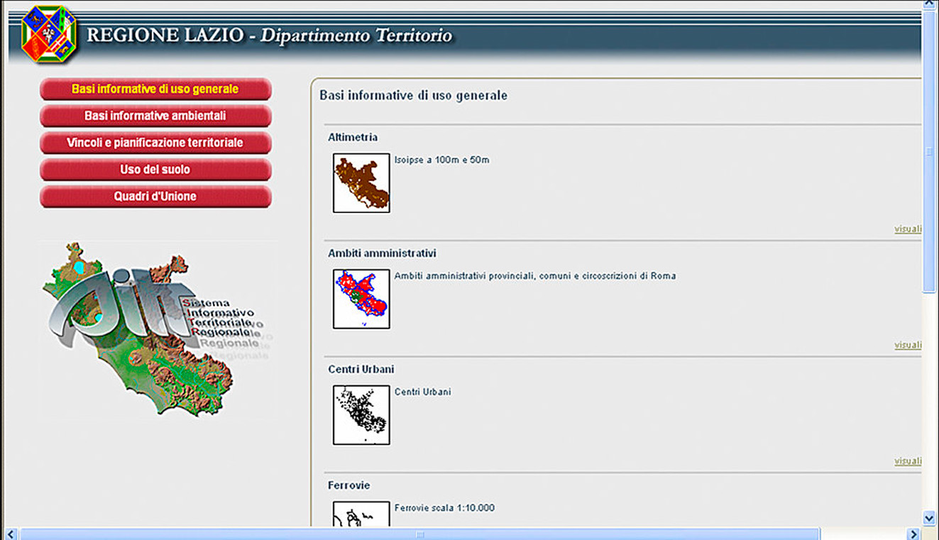 Fig. 4 – Projects promoted by the Chair ofAncient Topography, University ofRome “La Sapienza”.