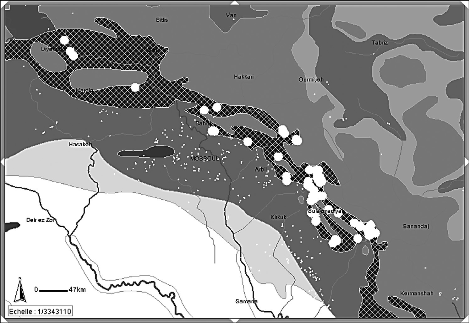 Fig. 8 – Exemple de requête par intersection spatiale (ici, une zone bio-géographique).