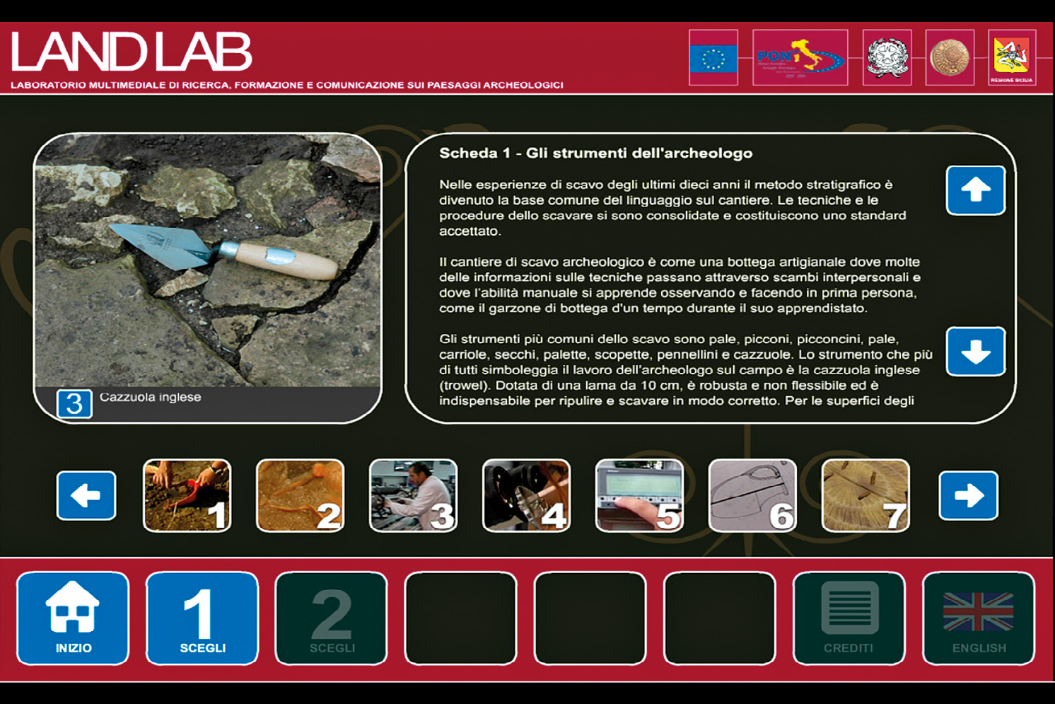 Fig. 1 – Totem con schermo 100’’ (a) e con video autostereoscopico (b)realizzati perilprogetto LandLab, con schermo dedicato ad approfondimenti informativi.