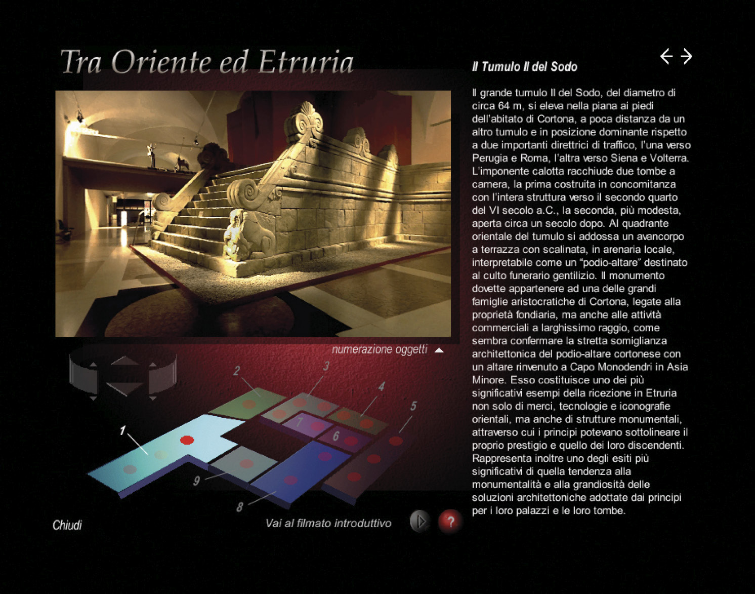 Fig. 3 – 1999. Videata del CD multimediale interattivo realizzato in occasione della mostra I principi etruschi tra Mediterraneo ed Europa. Museo Civico Archeologico di Bologna.