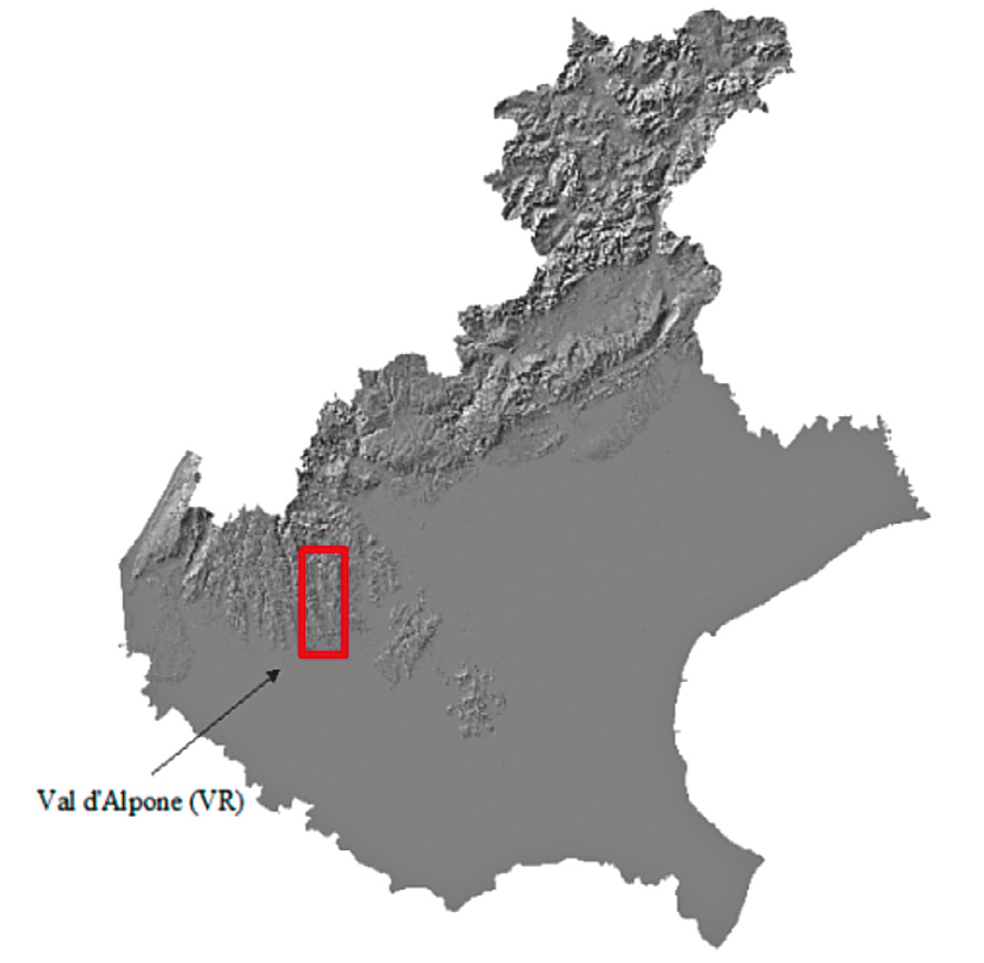 Fig. 1 – Posizionamento indicativo dell’area di indagine.