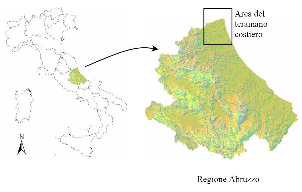 Fig. 1 – Area d iindagine: il teramano costiero.