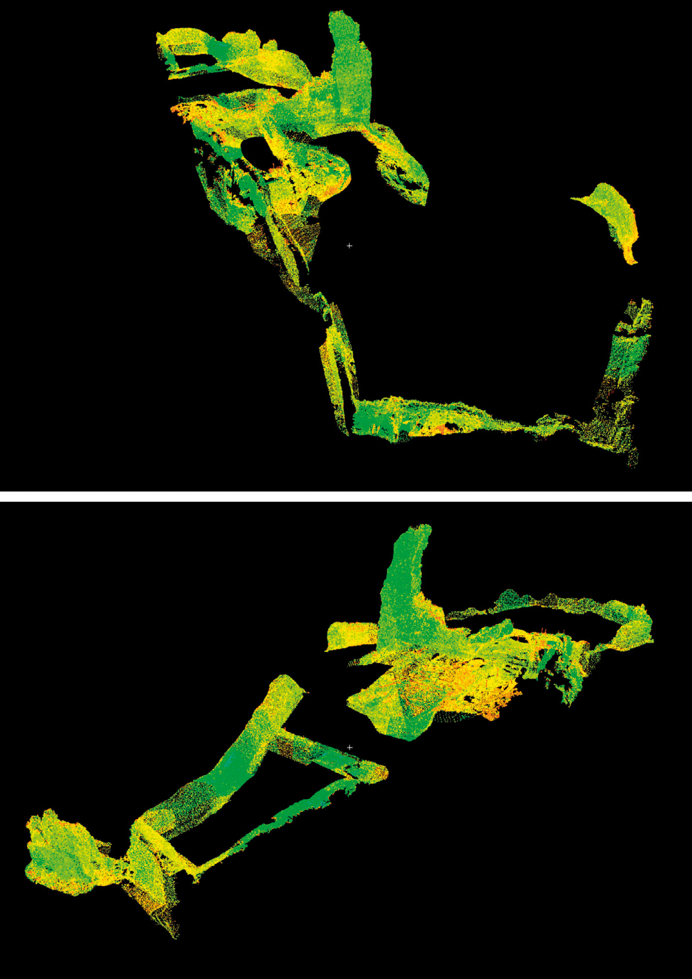 Fig. 11 – Modello finale 3D del castello di Onigo ottenuto dall’allineamento di tutte le nuvole di punti.