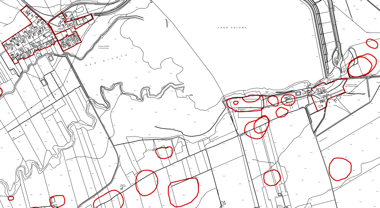 Fig. 7 – Example of localization of SITI and UT on the basis of the new Regional Technical Vector Map.