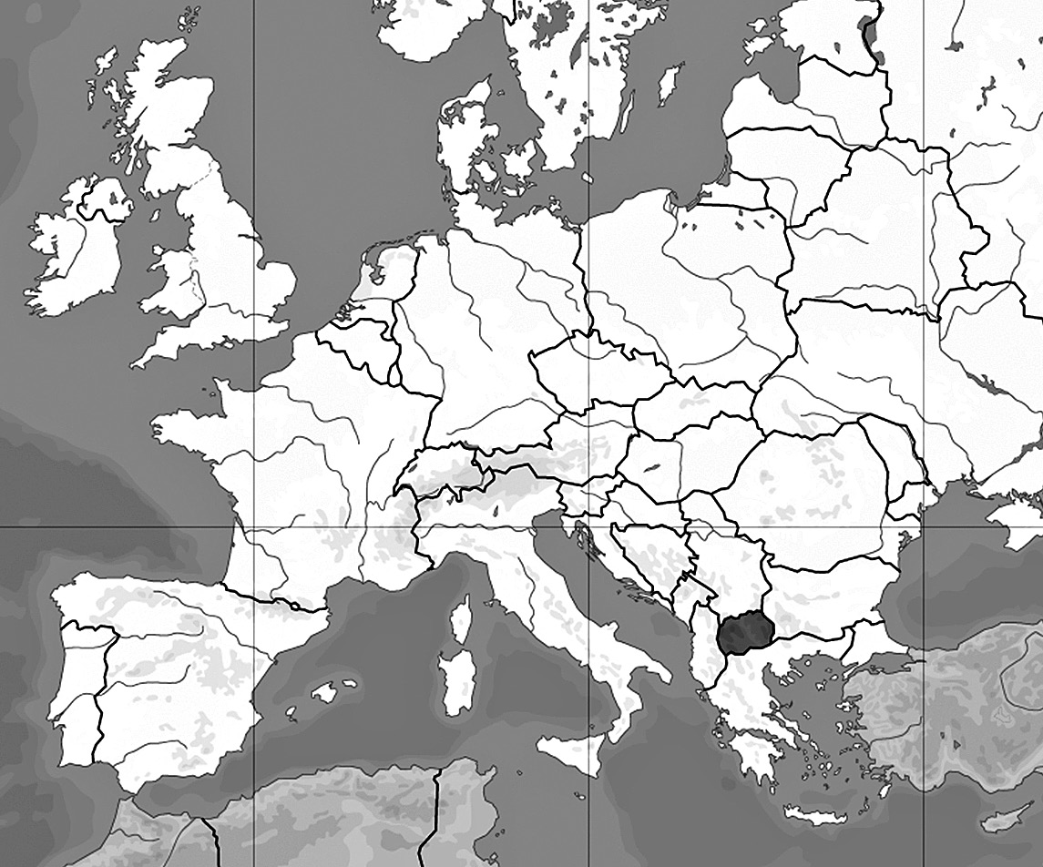 Fig. 1 – Position of the Republic of Macedonia in Europe.