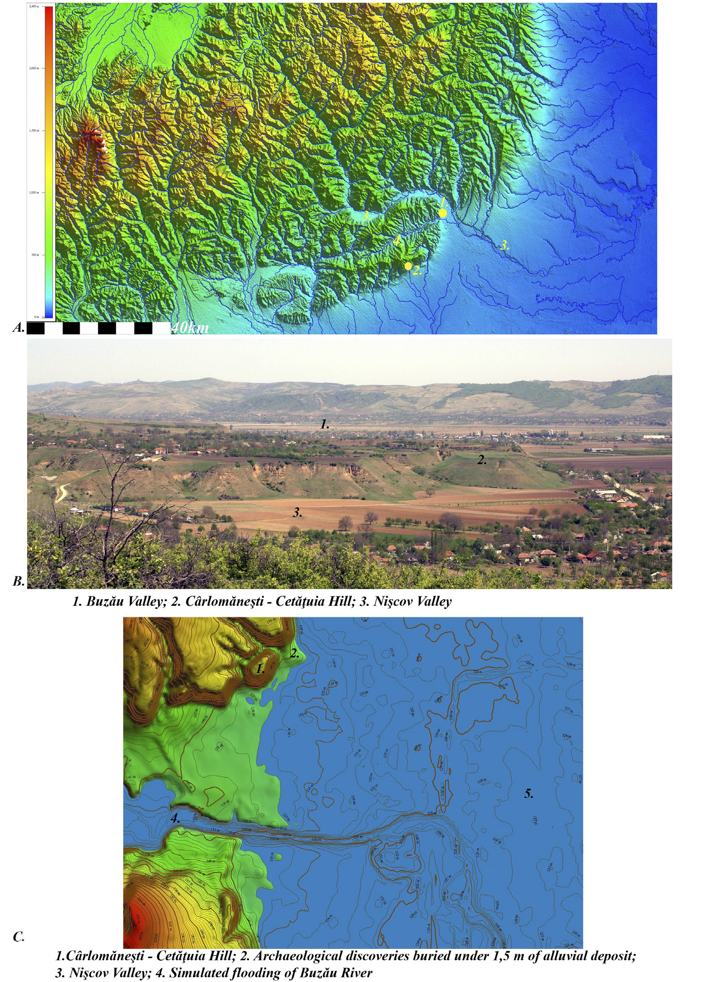 Fig. 2 – Archaeological site Cârlom?ne?ti-Cet??uia, Buz?u County.