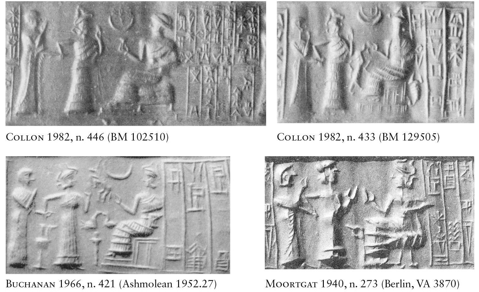 Fig. 2 – Examples of “presentation scenes” depicted on Ur III cylinder seals.