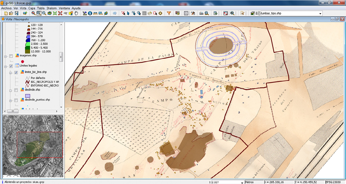 Fig. 6 – SICAC Desktop.“Old maps” layer.