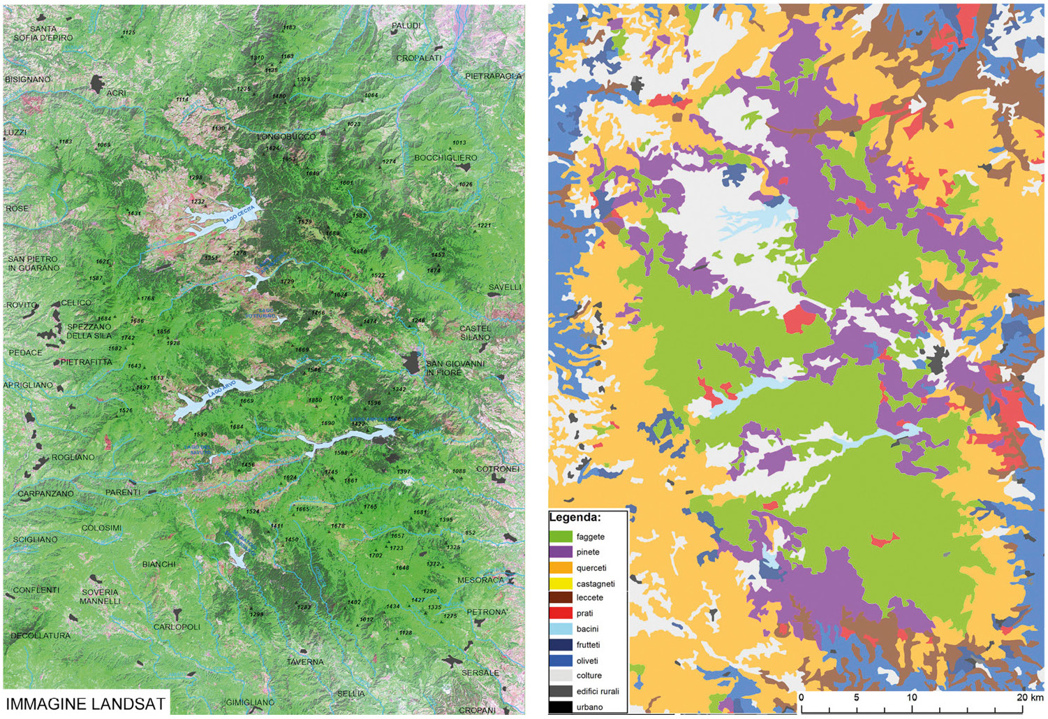 Fig. 2 – Stralci dell’elaborazione GIS: a) mappa litologica; b) bioclima.