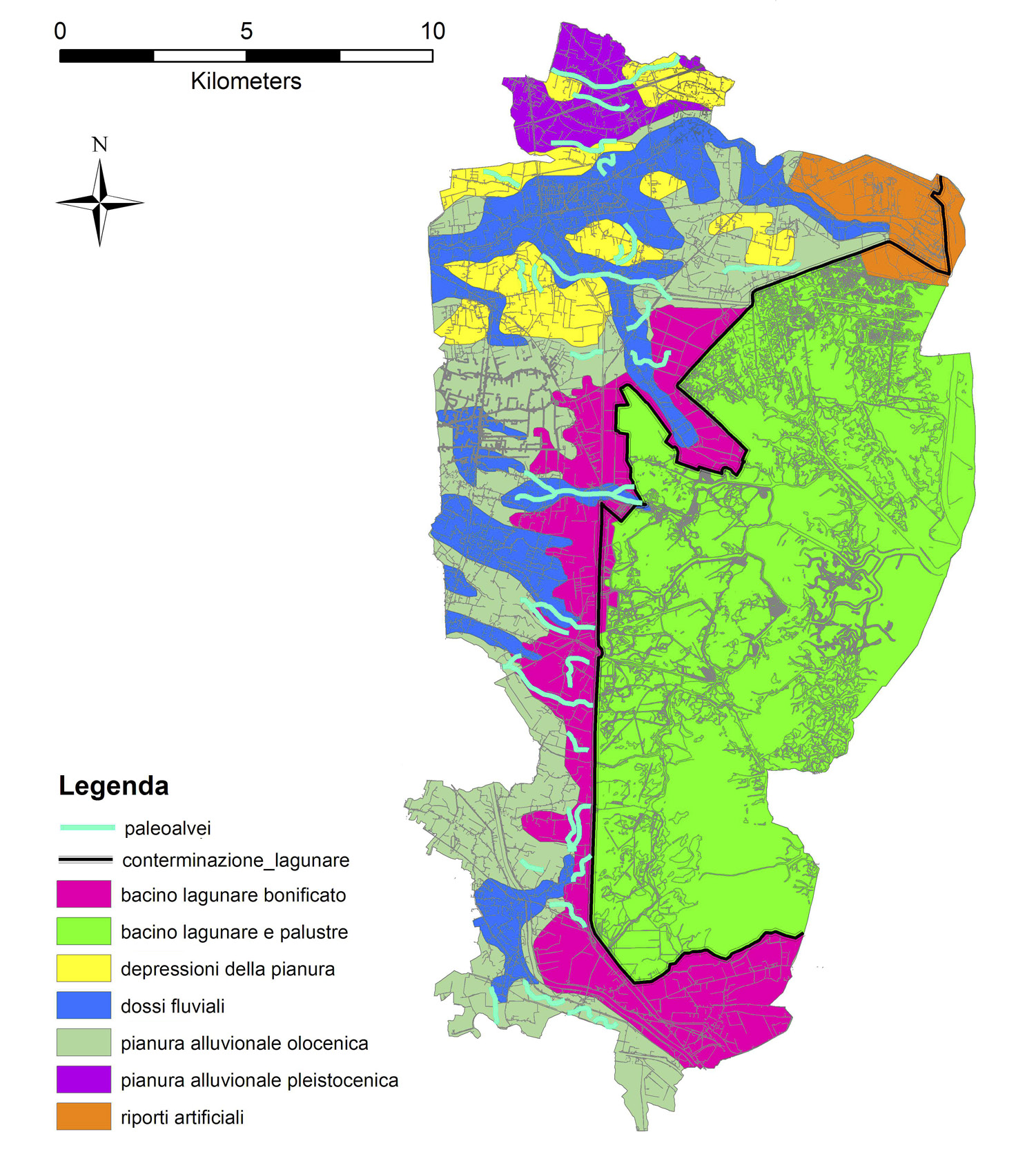 Fig. 2 – Carta morfologica dell’area di ricerca.