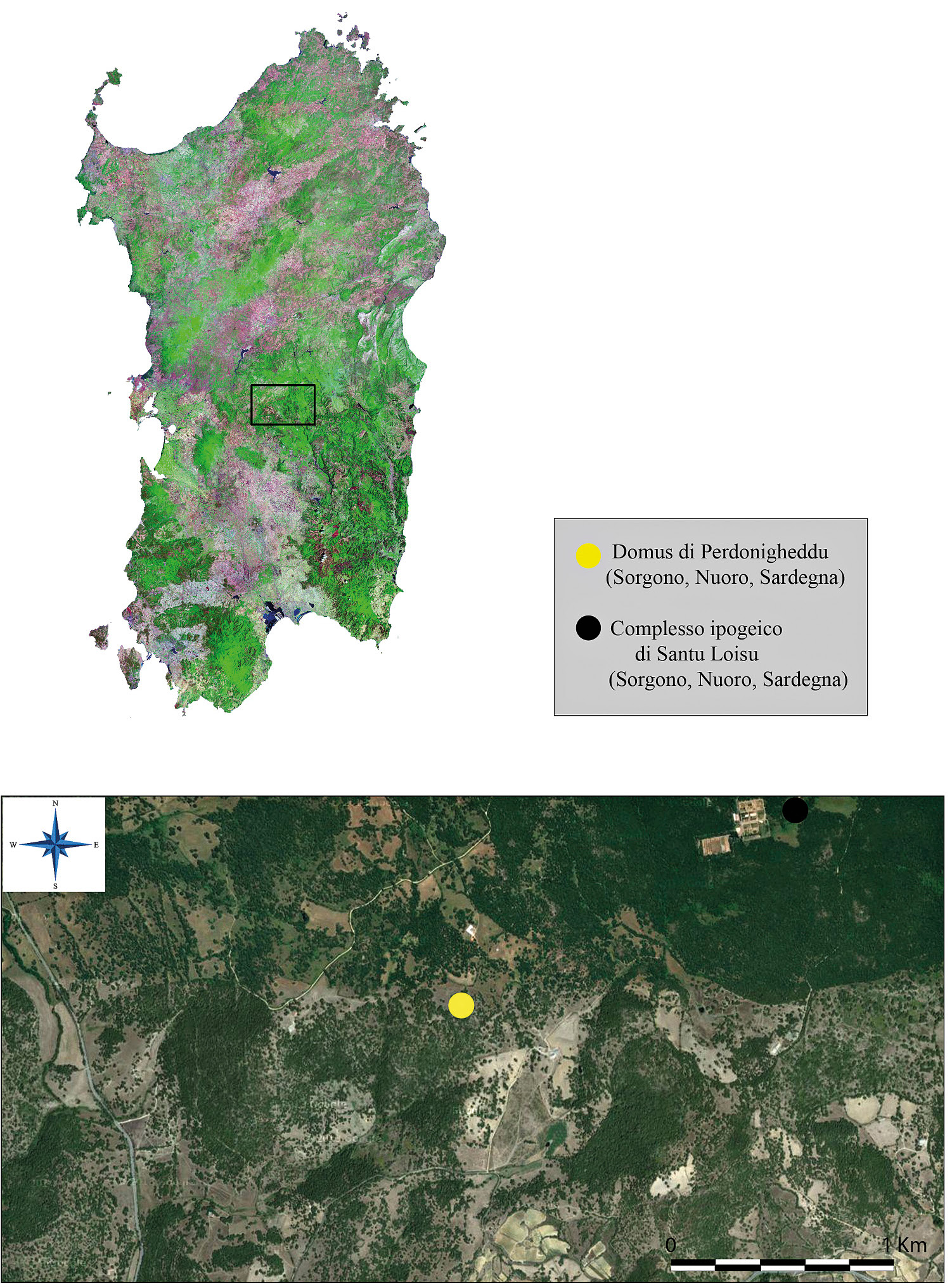 Fig. 2 – Ubicazione della domus di Perdonighèddu (Sorgono, Nuoro).