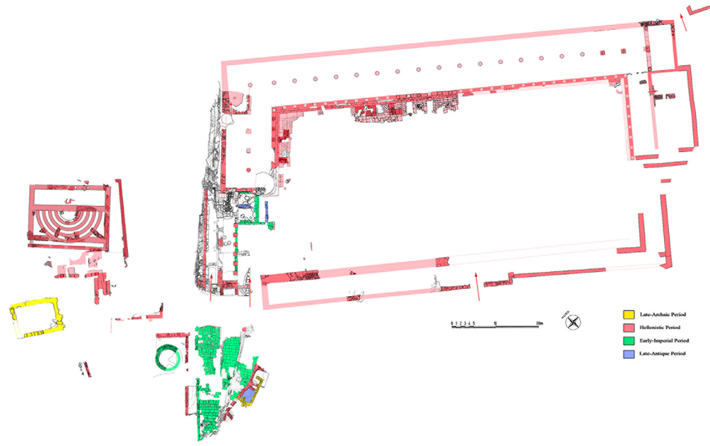 Fig. 1 – Plan of the agora of Segesta (by C. Cassanelli).