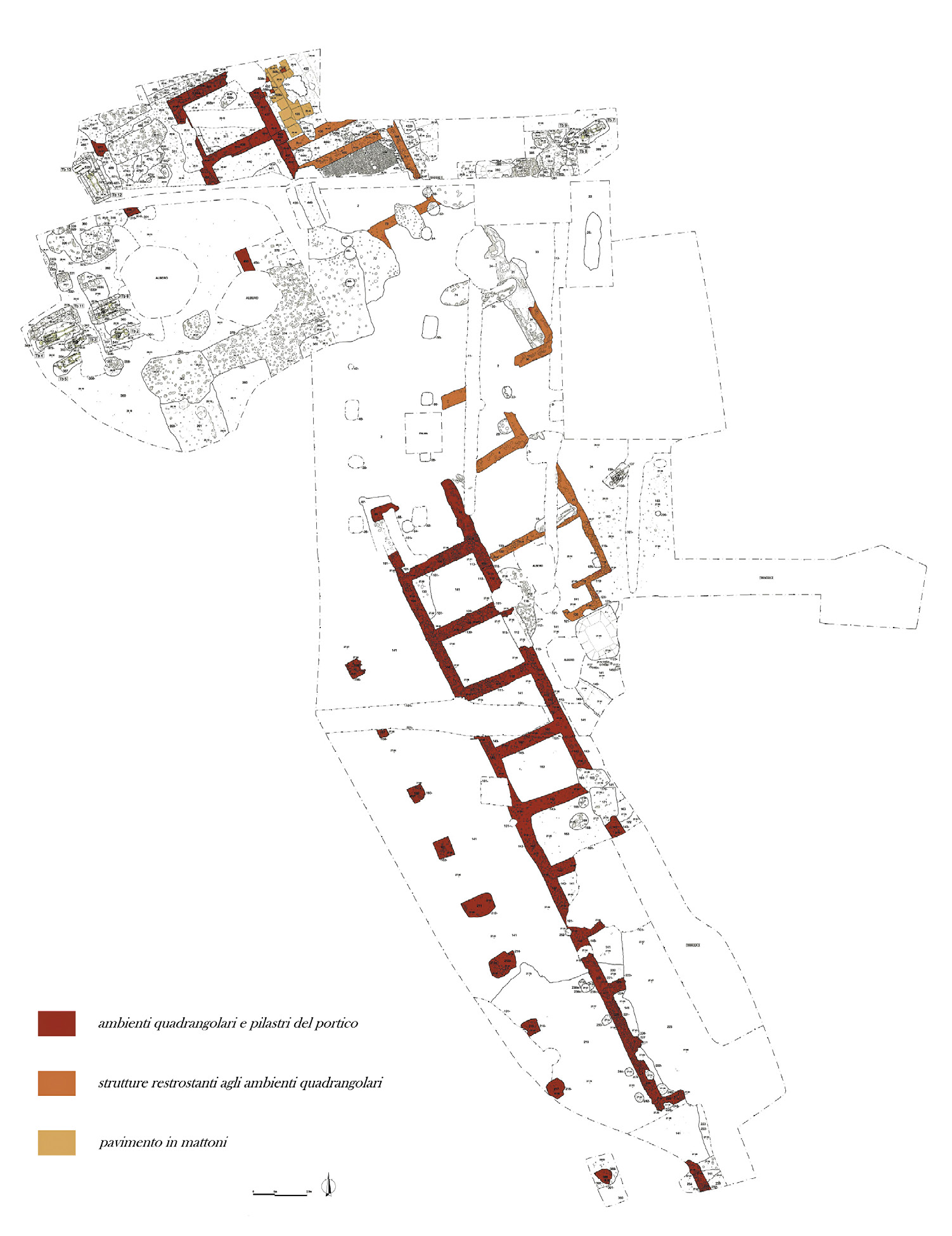 Fig. 4 – Planimetria della villa romana dopo gli scavi 2008-2009 (elaborazione grafica A.N. Rigoni, M. Frassine, D. Girelli).