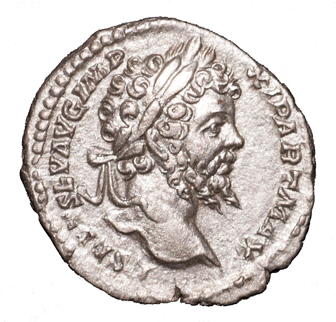 Fig. 1 – A Roman denarius struck for the emperor Septimius Severus, featuring the obverse inscription L SEPT SEV AVG IMP XI PART MAX. Such inscriptions, providing important epigraphical evidence for the titles of emperors, will be easier to study, as numismatic collections are made accessible online in databases (Photo: S. Hanelt).