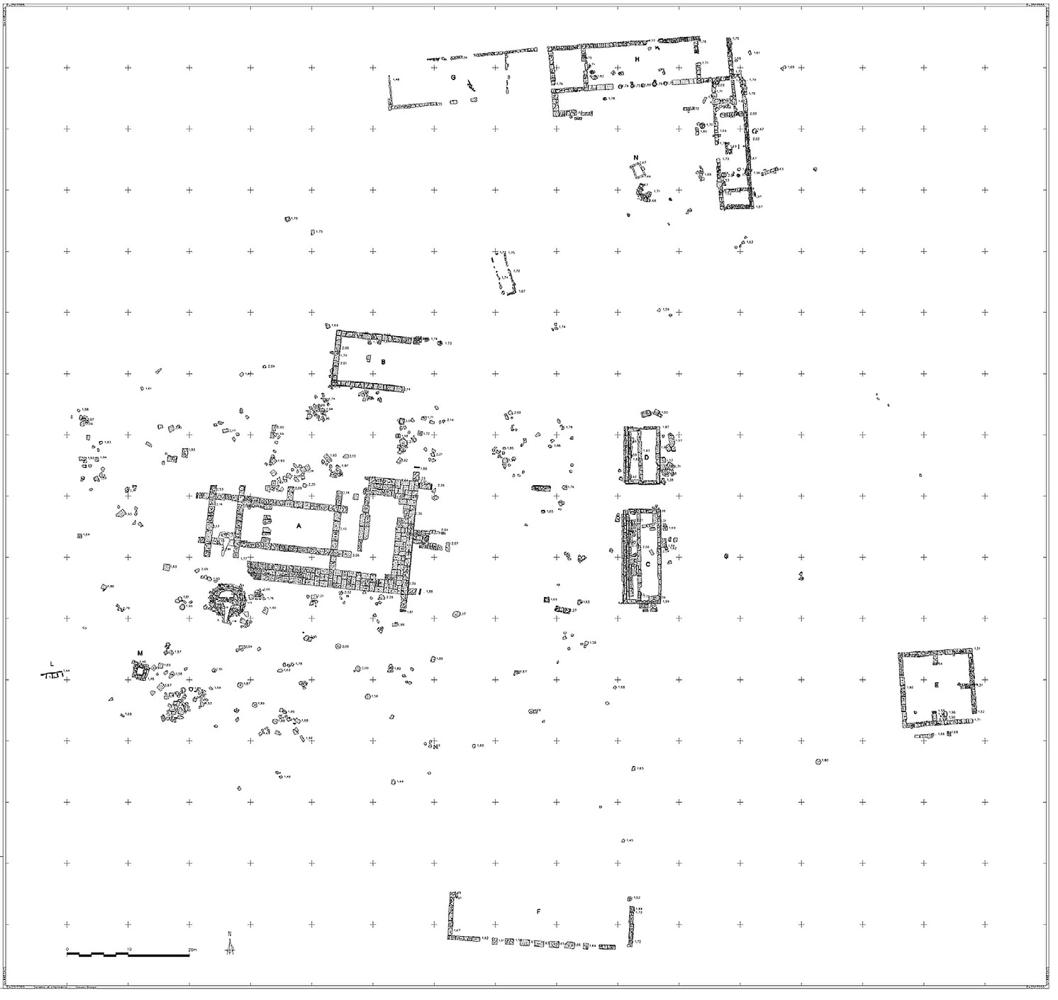 Fig. 3 – Foce Sele Hera Sanctuary. Archaeological excavation area (drawing by Ing. Pietro Cifone).