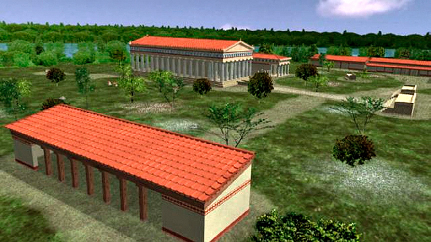 Fig. 5 – “Museo Narrante di Hera alla Foce del Sele”. 3D reconstruction of the Sanctuary.