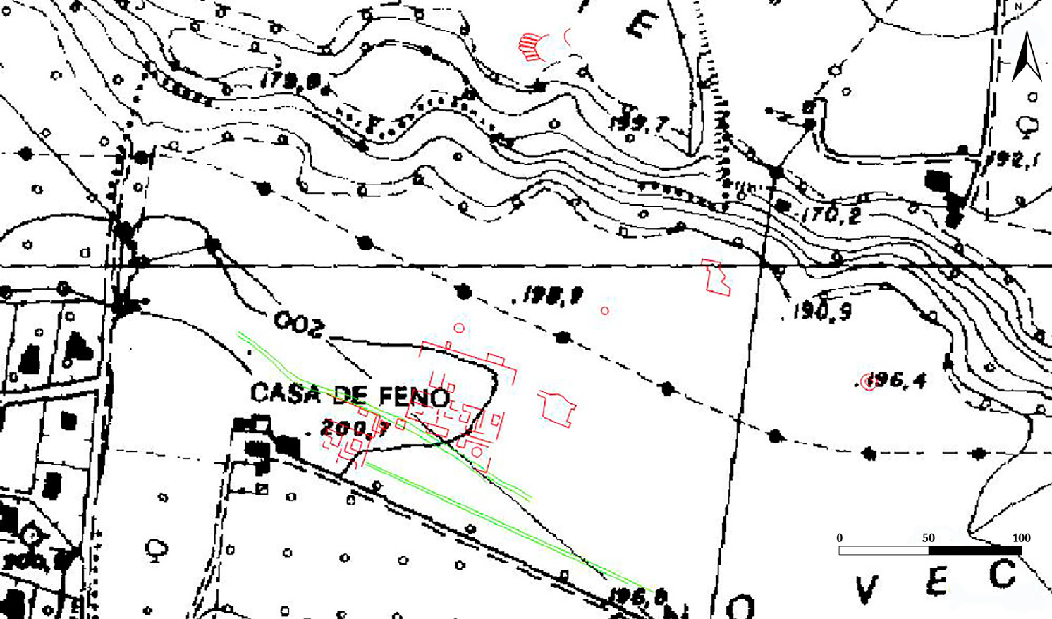 Fig. 9 – Restituzione vettoriale dell’area archeologica meridionale intra moenia ed extra moenia di Falerii Novi (elaborazione in ambiente QGIS 2.16 Brighton).