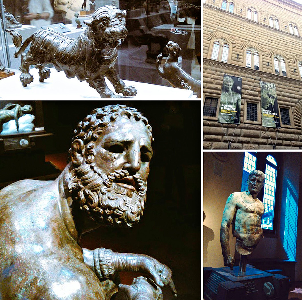 Fig. 3 – Immagini da #bronziFirenze, primo archeoblogtour organizzato in occasione delle mostre e “Potere e Pathos” di Palazzo Strozzi e “Piccoli Grandi Bronzi” del Museo Archeologico Nazionale di Firenze il giorno 30 aprile 2015 (foto di D. Pate).