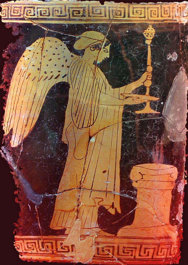 Fig. 6 – Particolare della decorazione figurata della lekythos SR inv. 19877 (Museo Archeologico Regionale “Paolo Orsi” di Siracusa).