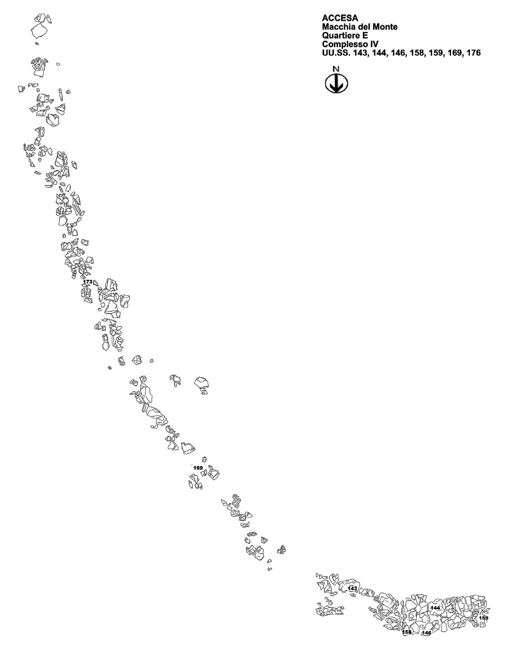 Fig. 11 – Accesa, area E, muro a difesa delle abitazioni a valle.